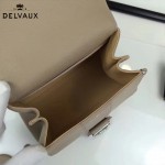 Delvaux-017-6 人氣熱銷brillant淺灰色原版粒面牛皮手提單肩包