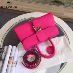 Delvaux-18 名媛必備brillant枚紅色原版粒面牛皮橫款大號手袋