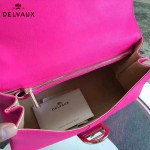 Delvaux-18 名媛必備brillant枚紅色原版粒面牛皮橫款大號手袋