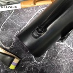 Delvaux-06-2 春夏專櫃定制款Brillant 彩虹系列黑色原版牛皮手提單肩包