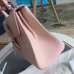 Delvaux-19-4 潮人必備新款brillant粉色原版牛皮豎款大號手提單肩包
