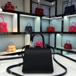 Delvaux-017-3 人氣熱銷brillant黑色原版粒面牛皮手提單肩包