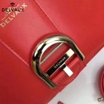 Delvaux-04-3 時尚復古brilliant 西瓜紅原版BOX光面牛皮手提單肩包