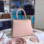 Delvaux-017-4 人氣熱銷brillant粉色原版粒面牛皮手提單肩包