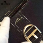 Delvaux-013-7 百搭新款手工車線brillan黑色原版TOGO皮豎款大號手袋