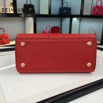 Delvaux-19-2 潮人必備新款brillant紅色原版牛皮豎款大號手提單肩包