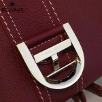 Delvaux-013-3 百搭新款手工車線brillan紅色原版TOGO皮豎款大號手袋