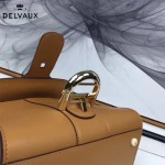 Delvaux-04-7 時尚復古brilliant 土黃色原版BOX光面牛皮手提單肩包