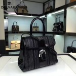 Delvaux-03-3 皇室御用手工編織原版胎牛皮配綿羊皮豎款大號手袋
