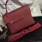 Delvaux-033 全新牛頸紋TP系列配粗肩背手提單肩包