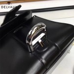 Delvaux-04-5 時尚復古brilliant 黑色原版BOX光面牛皮手提單肩包