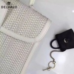 Delvaux-03-2 皇室御用手工編織原版胎牛皮配綿羊皮豎款大號手袋