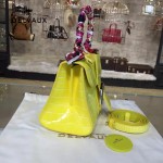 Delvaux-029-5 Sellier Brillant鱷魚紋牛皮 小羊皮內裏可調節肩帶原裝禮盒手提單肩斜挎包