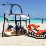 Delvaux-09 春夏時尚限量版brilliant X-ray原單透明果凍包大號手提包