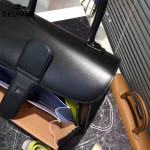 Delvaux-06-2 春夏專櫃定制款Brillant 彩虹系列黑色原版牛皮手提單肩包
