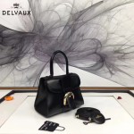 Delvaux-04-4 時尚復古brilliant 黑色原版BOX光面牛皮手提單肩包