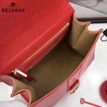 Delvaux-05-3 復古風brilliant 西瓜紅色原版BOX光面牛皮大號手提單肩包