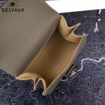Delvaux-17-7 人氣熱銷brillant深灰色原版粒面牛皮手提單肩包