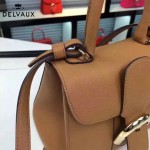 Delvaux-17-8 人氣熱銷brillant土黃色原版粒面牛皮手提單肩包