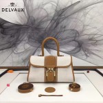 Delvaux-011 最新爆款純手工編織絲麻配原版牛皮橫款大號手提單肩包