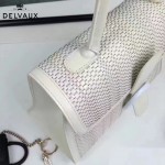 Delvaux-03-2 皇室御用手工編織原版胎牛皮配綿羊皮豎款大號手袋