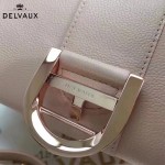 Delvaux-017-4 人氣熱銷brillant粉色原版粒面牛皮手提單肩包