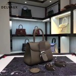 Delvaux-17-7 人氣熱銷brillant深灰色原版粒面牛皮手提單肩包