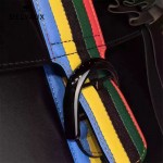 Delvaux-035 box皮槍色五金時尚潮流黑色手提單肩斜挎包