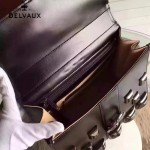 Delvaux-036 原單box皮槍色五金時尚潮流黑色手提單肩斜挎包