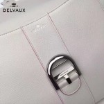 Delvaux-22 專櫃最新brillant純白印度紅遍原版粒面牛皮手提單肩包
