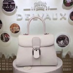 Delvaux-22 專櫃最新brillant純白印度紅遍原版粒面牛皮手提單肩包