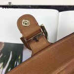Delvaux-21-5 時尚復古Brillan Frence土黃色原版牛皮翻蓋錢包手拿包