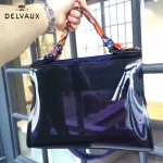 Delvaux-23 左岸瀟同款TEMPETE DARK NIGHT原單深普魯士藍色透明材質手提單肩包