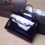 Delvaux-23 左岸瀟同款TEMPETE DARK NIGHT原單深普魯士藍色透明材質手提單肩包