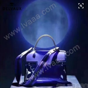 Delvaux-23 左岸瀟同款TEMPETE DARK NIGHT原單深普魯士藍色透明材質手提單肩包