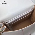 Delvaux-22 專櫃最新brillant純白印度紅遍原版粒面牛皮手提單肩包