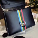 Delvaux-035 box皮槍色五金時尚潮流黑色手提單肩斜挎包
