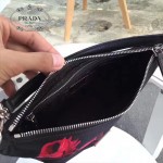Prada-1BR269 玫瑰花原版降落傘面料女士新款肩背斜背包