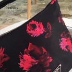 Prada-1BR269 玫瑰花原版降落傘面料女士新款肩背斜背包