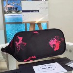 Prada-1BR269 玫瑰花原版降落傘面料女士新款肩背斜背包