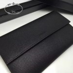 PRADA 1MH132-2 時尚商務女士原單黑色牙籤紋搭扣長款錢包