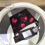 Prada-1BR269 玫瑰花原版降落傘面料女士新款肩背斜背包