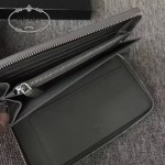 PRADA 2M1188-16 商務男士新配色原單十字紋長款錢包手拿包
