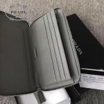 PRADA 2M1188-16 商務男士新配色原單十字紋長款錢包手拿包