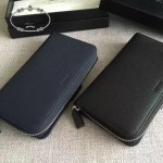 PRADA 2M1411 商務男士175鋼印黑色原版十字紋長款錢包