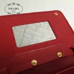 PRADA 1BP005-05 名媛必備紅色原單羊皮單肩斜挎包晚宴包