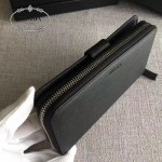 PRADA 2M1411 商務男士175鋼印黑色原版十字紋長款錢包