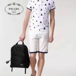 PRADA BZ002-2 戶外必備男女款黑色原單尼龍降落傘面料雙肩包書包