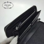 PRADA 2M1188-14 商務男士新配色原單十字紋長款錢包手拿包