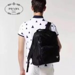 PRADA BZ002-2 戶外必備男女款黑色原單尼龍降落傘面料雙肩包書包